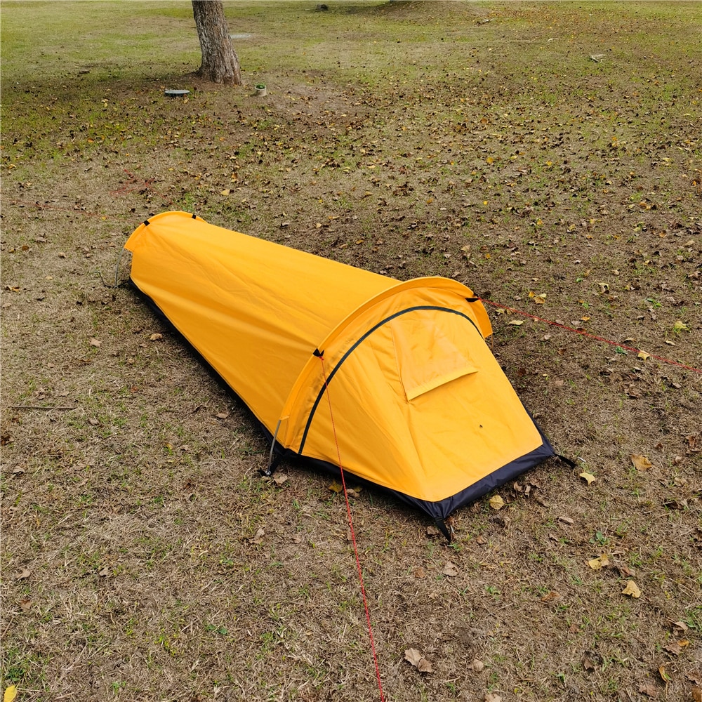Cheap Goat Tents Ultralight Outdoor Camping Tent Single Person Camping Tent Waterproof Tent Aviation Aluminum Support Portable Sleeping Bag Tent   